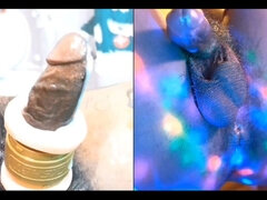 Enthousiasteling, Zwart, Compilatie, Masturbatie, Alleen