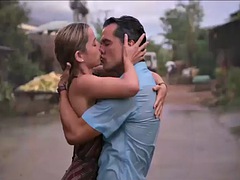 Ana de Armas showing cleavage and making love