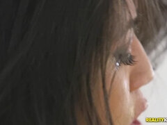 Velký zadek, Černé, Brunetka, Na obličej, Kuchyně, Spodní prádlo, Vyholené, Punčochy