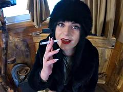 Deep Blow-job While Wearing Fur Coat and Shiny Boots 204