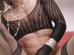 Anál, Veľký zadok, Dildo, Podpätky, Ladyboy, Masturbácia, Sólo, Stockings