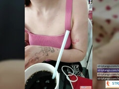 아마추어, 항문, 양성적인, 더블 삽입, 혼자, 스트랩, 젖가슴, 웹캠