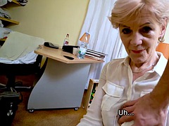 MATURE4K. Charmer prefers to fool around with a client instead of getting the job done