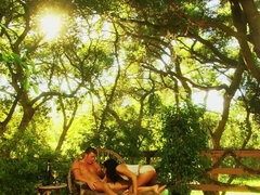 Anal, Avsugning, Brunett, Ansiktsbehandling, Milf, Utomhus, Vintage