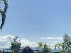 Chubby Ebony Farting Like Crazy in the Pool