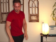 Blonde babe using her hands and a vibrator to do her job