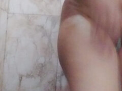 Amatör, Stor stjärt, Hårig, Indisk, Dusch, Solo