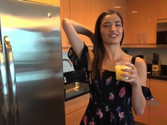 Amateur, Noire, Doigter, Petite amie, Chatte, Rasée, Maigrichonne, Mouillée