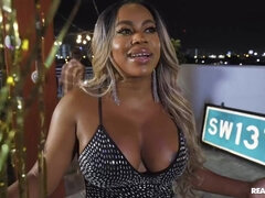 Glamour black MILF Breyana Moore fucks latin dude Diego Perez