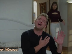 Fleshy sinner - nasty brunette eventually gives in to her dream to fuck her handsome sonnie