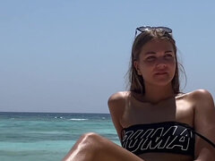 18, Amatör, Bikini, Blondin, Kvinna, Onani, Solo, Tonåring