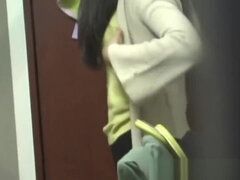 Snazzy asian whore in public