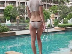 Leie, Grosser arsch, Grosse titten, Bikini, Hotel, Milf, Öffentlich, Solo