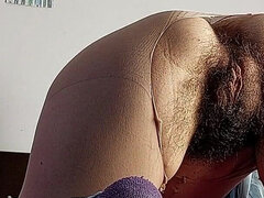 Amatør, Stor rumpe, Hunn, Onani, Milf, Strømpebukse, Fitte, Alene