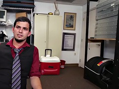 Ebony top bangs a bottoms IR white crack in the office