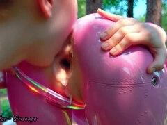 German Robot Fucks Me Doggy Style Outdoors - Creampie Milking Machine