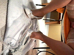 Amatoriale, Lingerie, Masturbazione, Donna con pene