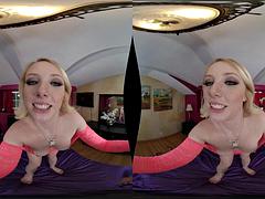 Tridimensionnel, Nana, Blonde, Sucer une bite, Pov, Réalité