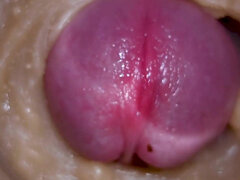 Extreme Close up! Injecting a Large Dose of Sperm Pussy Toy Camera 4K