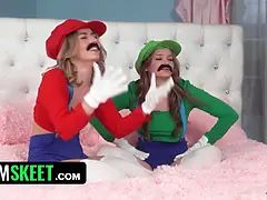 아메리카인, 금발의, 오랄섹스, 흑갈색 머리, 모음집, Hd