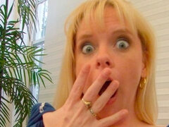 Duże cycki, Blondynka, Obciąganie, Wytrysk do ust, Fetysz, Obciąganie, Lizanie, Mamuśka