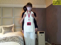 18, Amatéri, Kuřba, Roztomilá, Žena, Okuliare, Japonské, Stockings