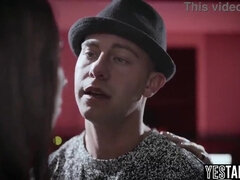 Smallish COUGAR singer gets manipulated into having three way at work