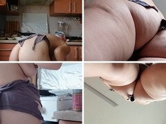 Finger, big booty latina, asian masturbation