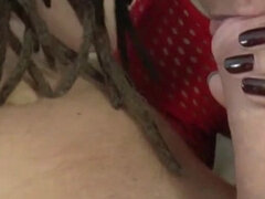 Vacker, Svart, Sperma shot, Stockings, Trekant