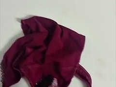 Cumming on very dirty BBW cuckold milf panty