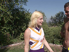 Light-haired, puny, outside