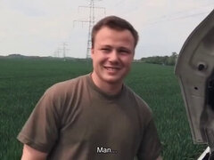 I met a poor dude when he was hitchhiking next to his broken tires