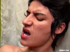 Lécher le cul, Sucer une bite, Tir de sperme, Queue, Gode, Homosexuelle, Maigrichonne, Jouets