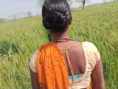 Desi Bhabhi RadhaDevi Hardcore Fuck in Wheat Field - Indian Stepmom Creampie Sex