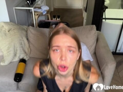 素人, 美女, ブロンド, フェラチオ, ハードコア, 自家製, 馬乗り, 秘密の
