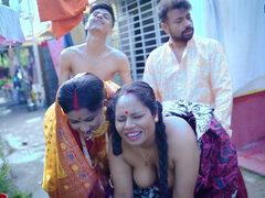 Tharki House Owner and His Servant Share Their Wives for Hardcore Fuck Hindi Audio ( Full Movie )