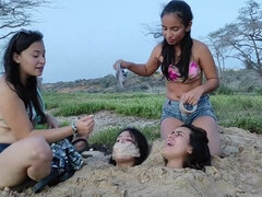 18, 아마추어, 해변, 본디지, 페티쉬, 라티나, 노예, 청소년