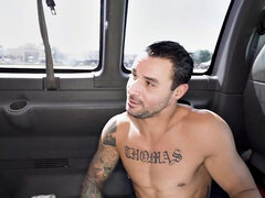 Str8 guy barebacks for money in public van outdoor