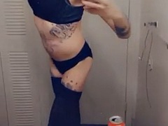 Beautiful tranny in yoga bikini wants to take a big cock