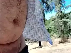 Caught masturbating in the woods