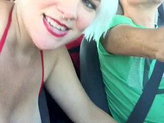 super hot Road Head, blow Job Doing 90 MPH on Highway: Outdoor bang-out Adventures #10