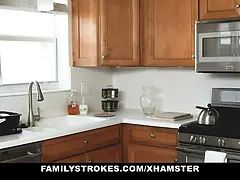 Brace faced sister rails brother's Big Cock