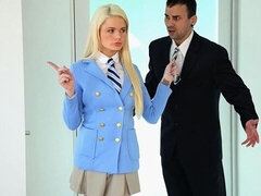 Grosser arsch, Grosser schwanz, Grosse titten, Blondine, Blasen, Hundestellung