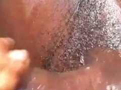 Enthousiasteling, Zwart, Sperma shot, Masturbatie, Alleen