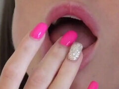 Leie, Amerikanisch, Braunhaarige, Süss, Frau, Masturbation, Muschi, Solo