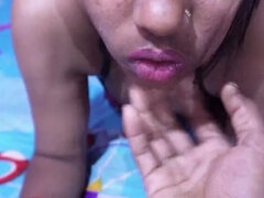 Indian 19 Year Old Girl Blowjob and Fucking with Big Clit Action - Robilier HD