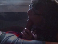 Amatør, Amerikaner, Kukk suging, Par, Sæd i munnen, Briller, Bestemor