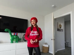 Christmas tree fucking session with a good-looking teen