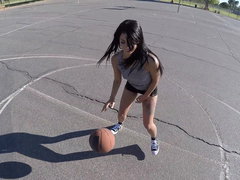 Basketball in a Park