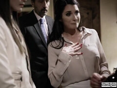 큰 가슴, 오랄섹스, 흑갈색 머리, 깊은목구멍, 그룹, 하드코어, 밀프, 조그마한